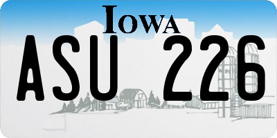 IA license plate ASU226