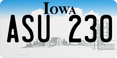 IA license plate ASU230