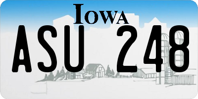 IA license plate ASU248