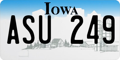 IA license plate ASU249