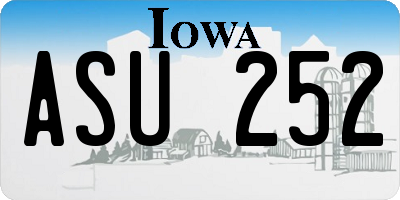 IA license plate ASU252