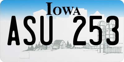 IA license plate ASU253