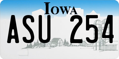 IA license plate ASU254