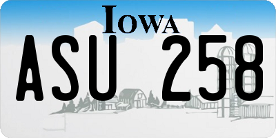 IA license plate ASU258