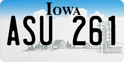 IA license plate ASU261