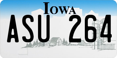 IA license plate ASU264