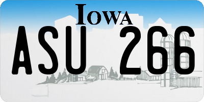 IA license plate ASU266