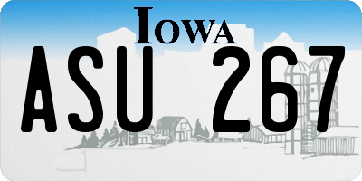 IA license plate ASU267