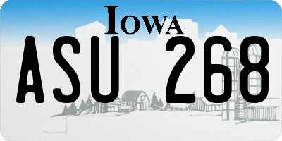 IA license plate ASU268
