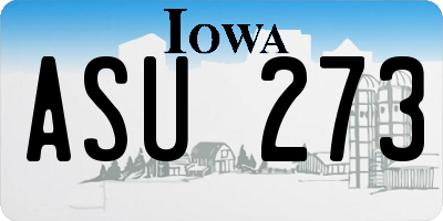 IA license plate ASU273