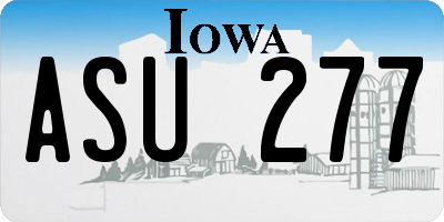 IA license plate ASU277