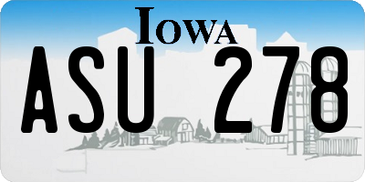 IA license plate ASU278