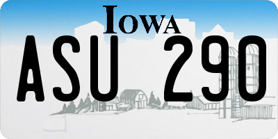 IA license plate ASU290