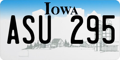 IA license plate ASU295