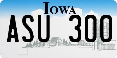 IA license plate ASU300