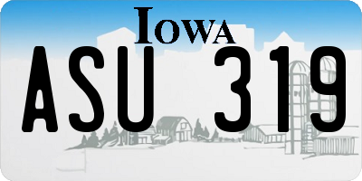 IA license plate ASU319
