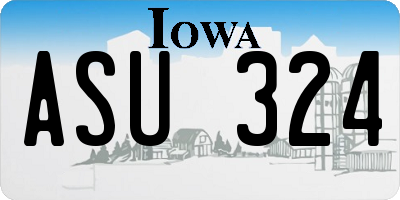 IA license plate ASU324