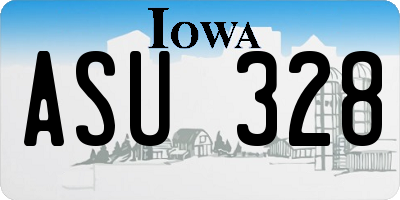 IA license plate ASU328