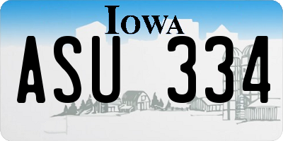 IA license plate ASU334