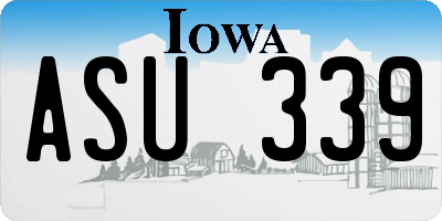 IA license plate ASU339