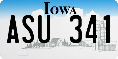 IA license plate ASU341