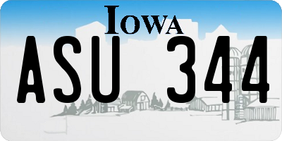 IA license plate ASU344