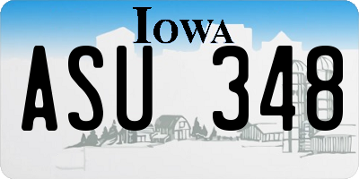 IA license plate ASU348