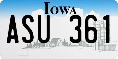 IA license plate ASU361
