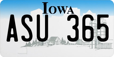 IA license plate ASU365