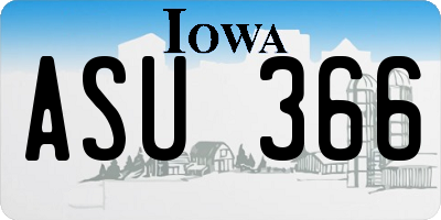 IA license plate ASU366