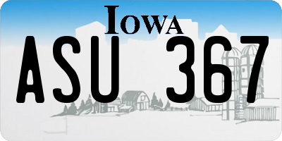 IA license plate ASU367