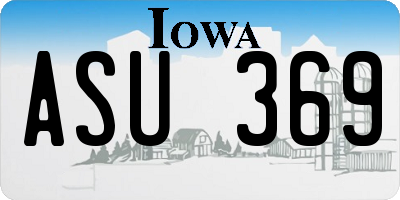 IA license plate ASU369