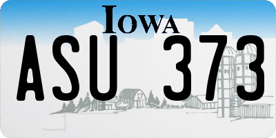 IA license plate ASU373