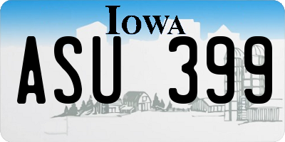 IA license plate ASU399