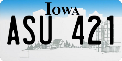 IA license plate ASU421