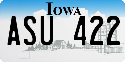 IA license plate ASU422