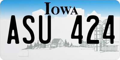 IA license plate ASU424