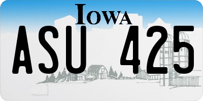 IA license plate ASU425