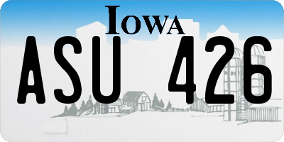 IA license plate ASU426