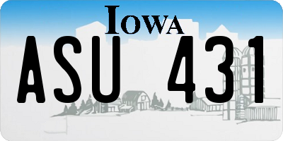 IA license plate ASU431