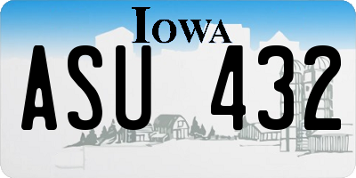 IA license plate ASU432