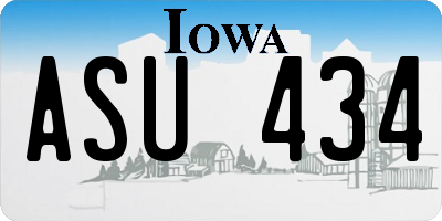 IA license plate ASU434