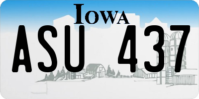 IA license plate ASU437