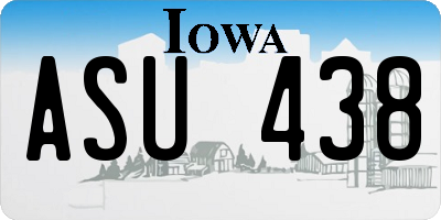 IA license plate ASU438