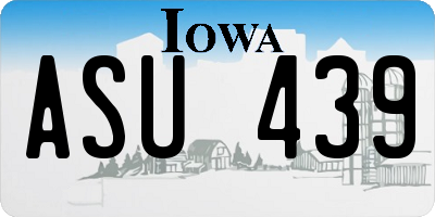 IA license plate ASU439