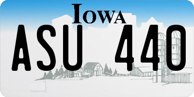 IA license plate ASU440