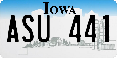 IA license plate ASU441