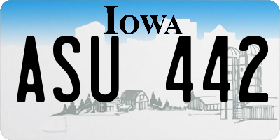 IA license plate ASU442