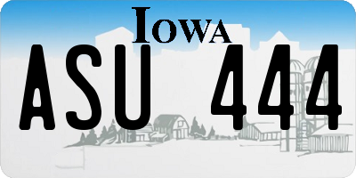 IA license plate ASU444