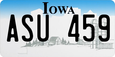 IA license plate ASU459